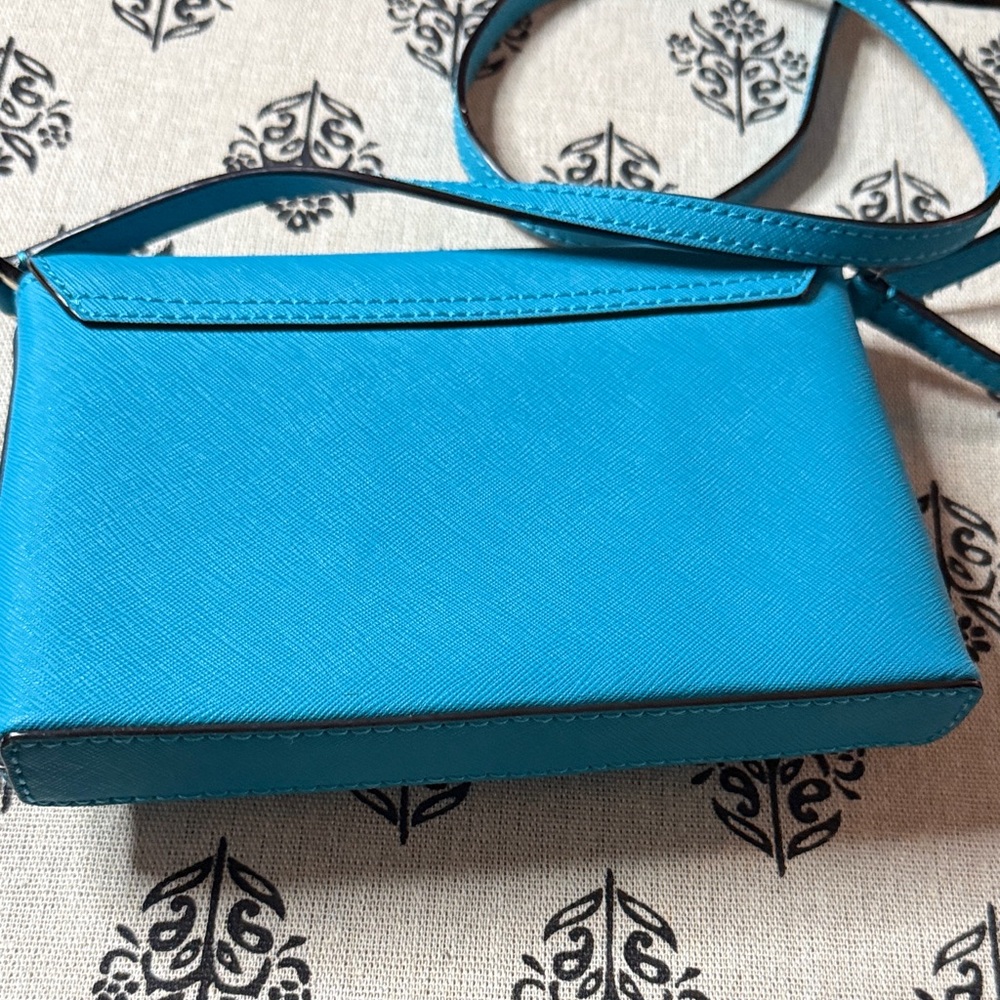 Kate Spade Turquoise Crossbody Bag with Silver Accent - Picture 3 of 10